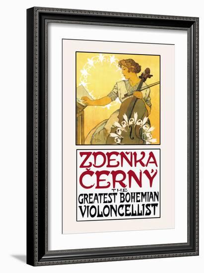 Zdenka Cerny: The Greatest Bohemian Violoncellist-Alphonse Mucha-Framed Art Print