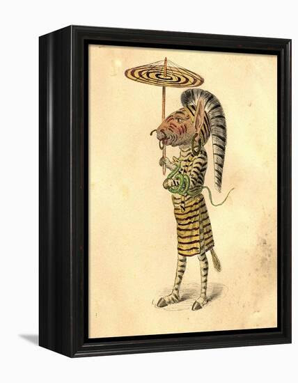 Zebra 1873 'Missing Links' Parade Costume Design-Charles Briton-Framed Premier Image Canvas