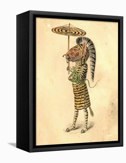 Zebra 1873 'Missing Links' Parade Costume Design-Charles Briton-Framed Premier Image Canvas