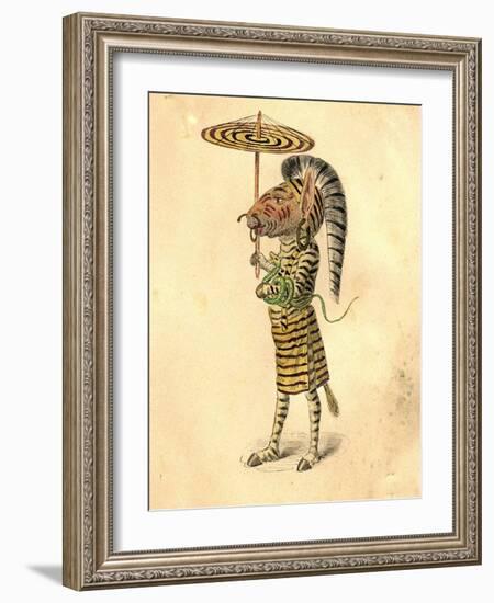 Zebra 1873 'Missing Links' Parade Costume Design-Charles Briton-Framed Giclee Print