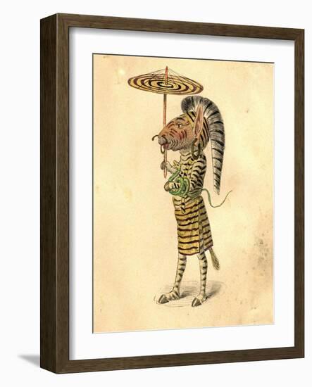 Zebra 1873 'Missing Links' Parade Costume Design-Charles Briton-Framed Giclee Print