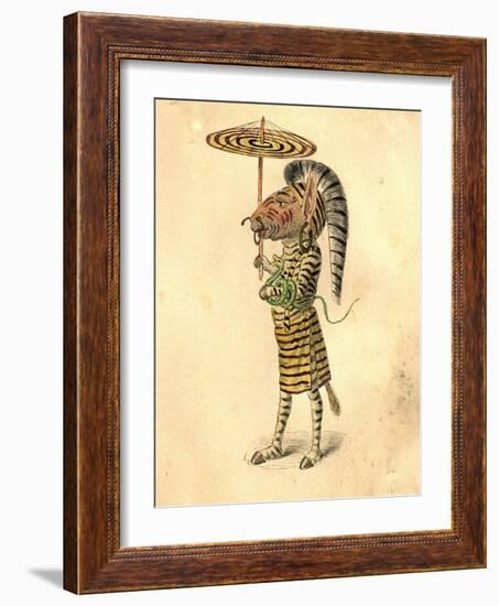 Zebra 1873 'Missing Links' Parade Costume Design-Charles Briton-Framed Giclee Print