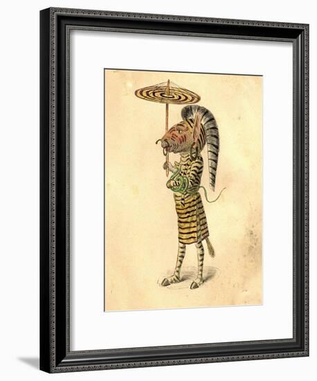 Zebra 1873 'Missing Links' Parade Costume Design-Charles Briton-Framed Giclee Print