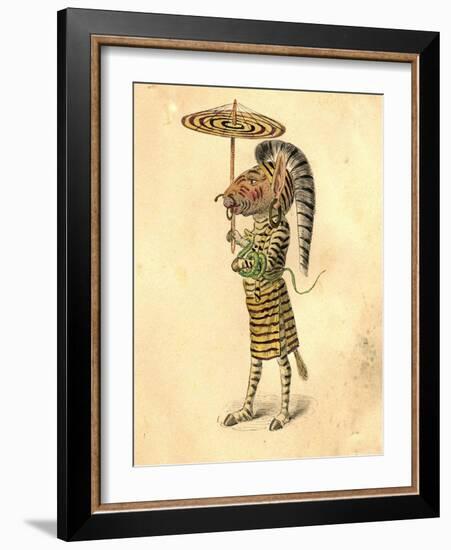 Zebra 1873 'Missing Links' Parade Costume Design-Charles Briton-Framed Giclee Print