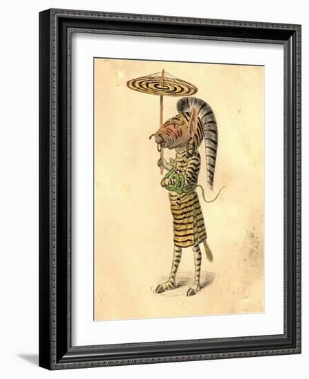 Zebra 1873 'Missing Links' Parade Costume Design-Charles Briton-Framed Giclee Print