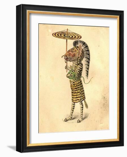 Zebra 1873 'Missing Links' Parade Costume Design-Charles Briton-Framed Giclee Print