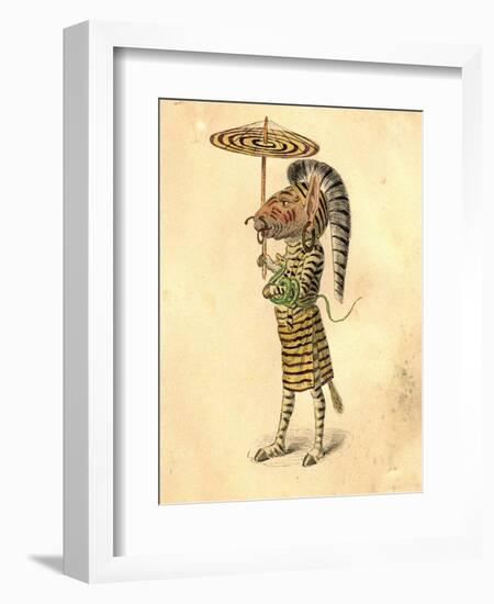 Zebra 1873 'Missing Links' Parade Costume Design-Charles Briton-Framed Giclee Print