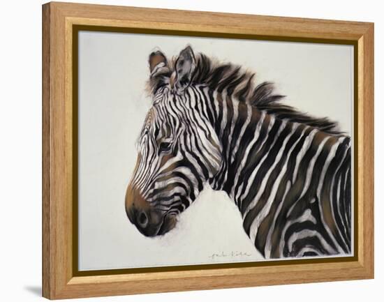 Zebra, 2002-Odile Kidd-Framed Premier Image Canvas