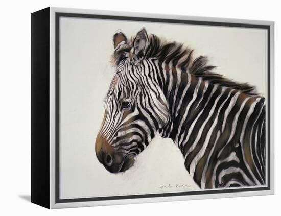 Zebra, 2002-Odile Kidd-Framed Premier Image Canvas