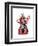 Zebra and Bunny Hat-Fab Funky-Framed Art Print