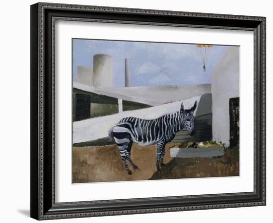 Zebra and Parachute-Christopher Wood-Framed Giclee Print