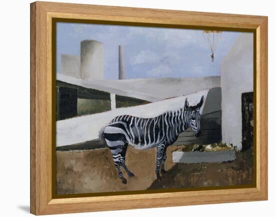 Zebra and Parachute-Christopher Wood-Framed Premier Image Canvas