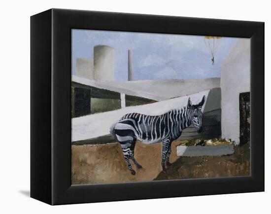 Zebra and Parachute-Christopher Wood-Framed Premier Image Canvas