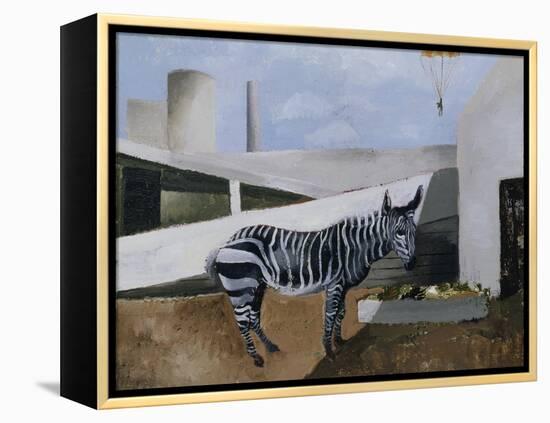 Zebra and Parachute-Christopher Wood-Framed Premier Image Canvas