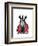 Zebra and Red Ruff-Fab Funky-Framed Art Print