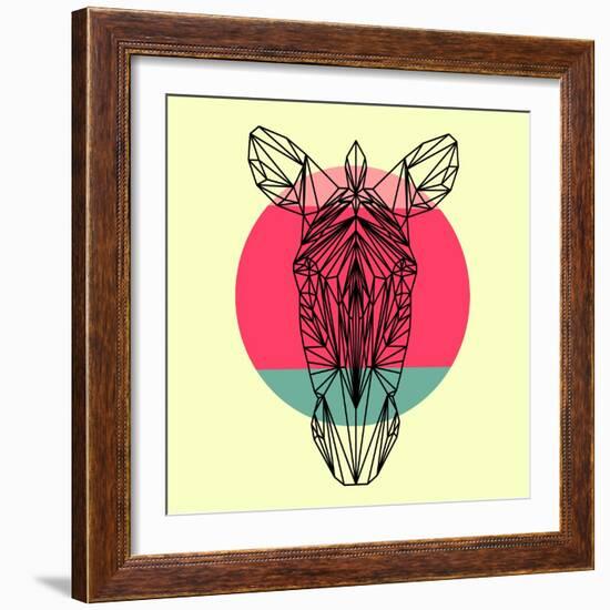 Zebra and Sunset-Lisa Kroll-Framed Art Print