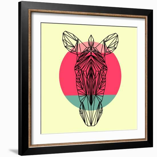 Zebra and Sunset-Lisa Kroll-Framed Art Print