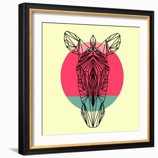 Zebra and Sunset-Lisa Kroll-Framed Art Print