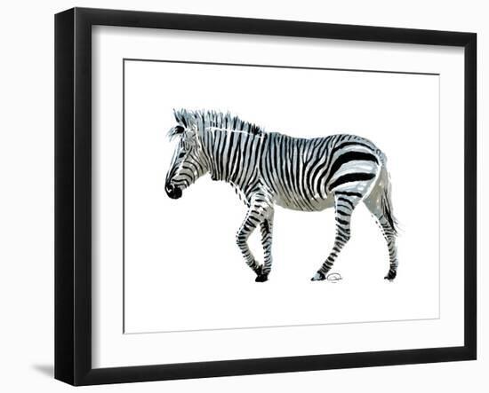 Zebra Blues-OnRei-Framed Art Print