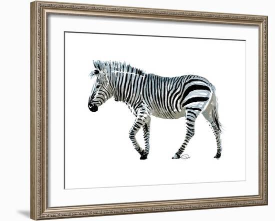 Zebra Blues-OnRei-Framed Art Print