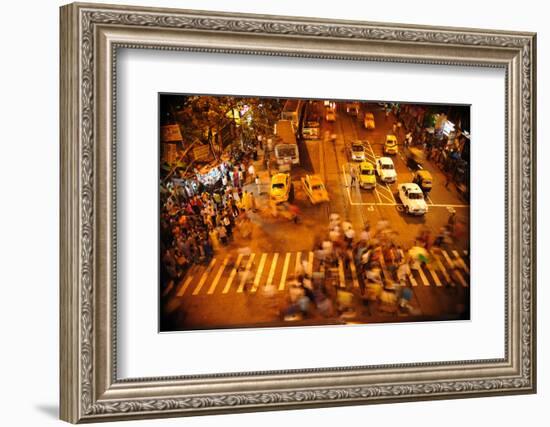 Zebra Crossing, Kolkata, West Bengal, India, Asia-Bhaskar Krishnamurthy-Framed Photographic Print