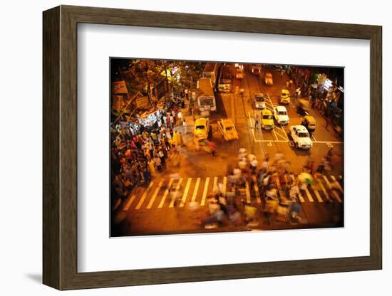 Zebra Crossing, Kolkata, West Bengal, India, Asia-Bhaskar Krishnamurthy-Framed Photographic Print