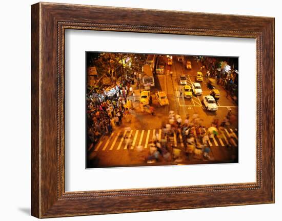 Zebra Crossing, Kolkata, West Bengal, India, Asia-Bhaskar Krishnamurthy-Framed Photographic Print