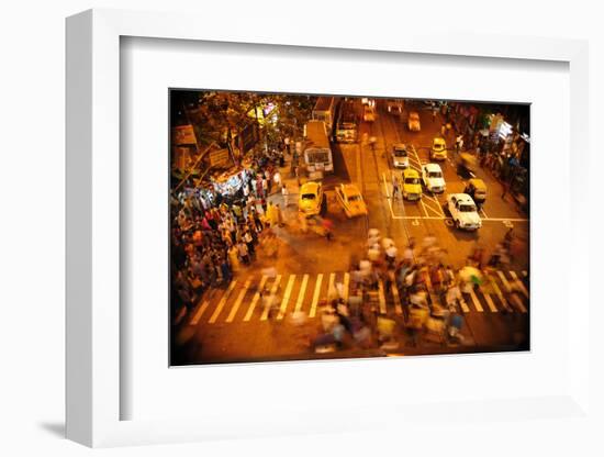 Zebra Crossing, Kolkata, West Bengal, India, Asia-Bhaskar Krishnamurthy-Framed Photographic Print