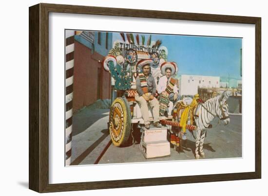 Zebra Donkey Cart, Tijuana, Mexico-null-Framed Art Print