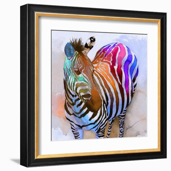 Zebra Dreams-Galen Hazelhofer-Framed Art Print