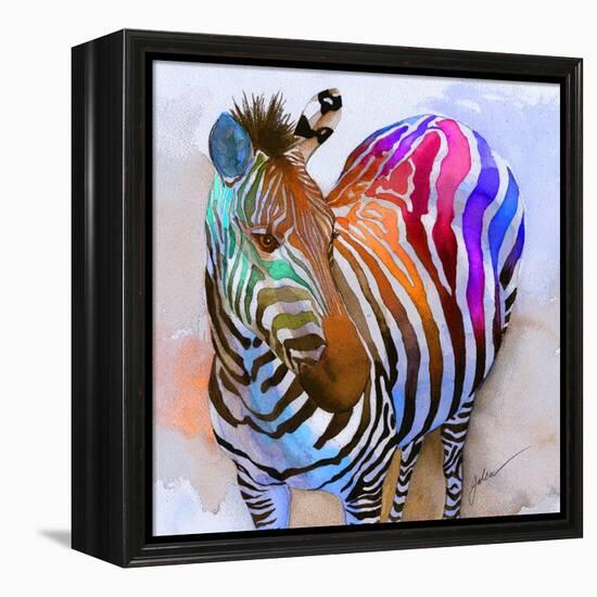 Zebra Dreams-Galen Hazelhofer-Framed Stretched Canvas