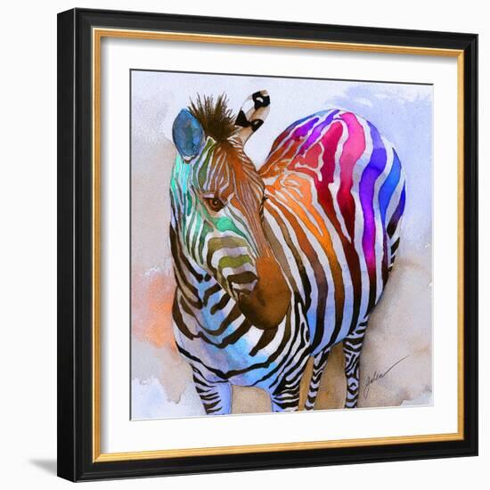 Zebra Dreams-Galen Hazelhofer-Framed Premium Giclee Print