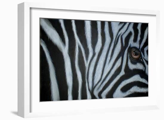 Zebra Eye-Cherie Roe Dirksen-Framed Giclee Print