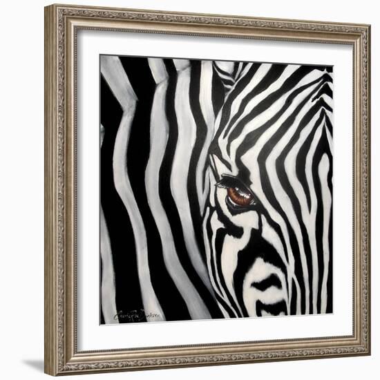 Zebra Face-Cherie Roe Dirksen-Framed Giclee Print