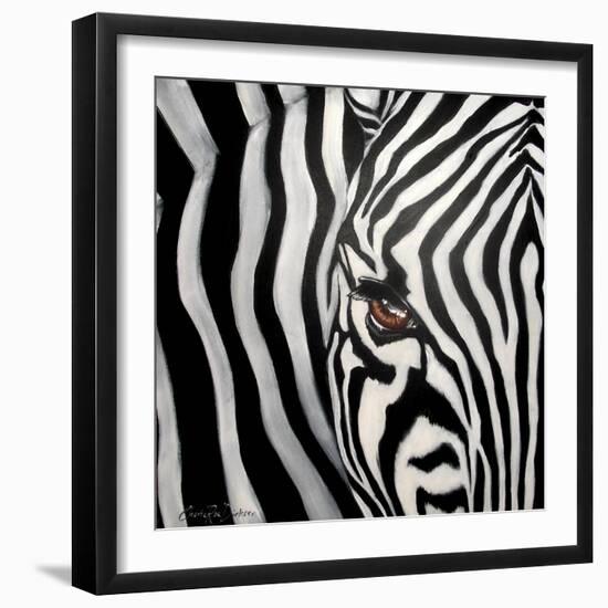 Zebra Face-Cherie Roe Dirksen-Framed Giclee Print