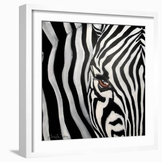 Zebra Face-Cherie Roe Dirksen-Framed Giclee Print