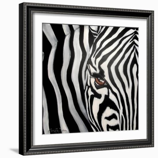 Zebra Face-Cherie Roe Dirksen-Framed Giclee Print