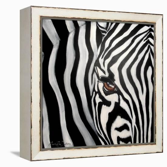 Zebra Face-Cherie Roe Dirksen-Framed Premier Image Canvas