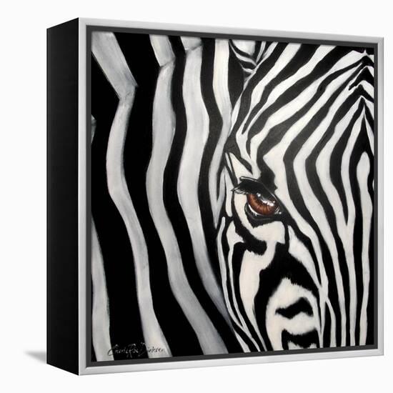 Zebra Face-Cherie Roe Dirksen-Framed Premier Image Canvas