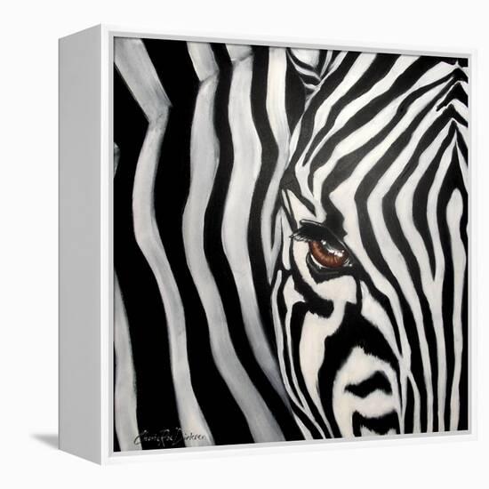 Zebra Face-Cherie Roe Dirksen-Framed Premier Image Canvas