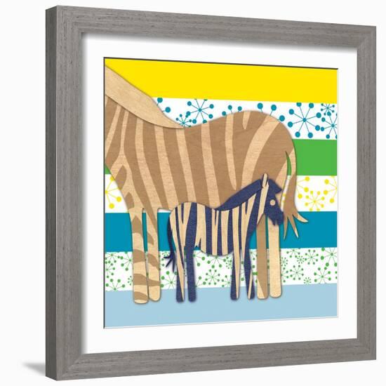 Zebra Family-Z Studio-Framed Premium Giclee Print