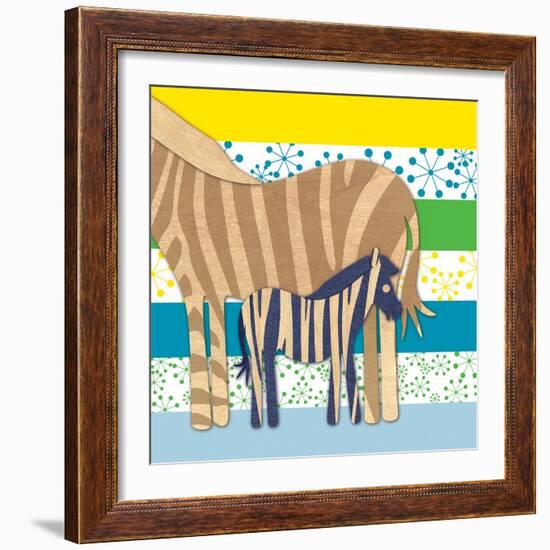 Zebra Family-Z Studio-Framed Premium Giclee Print