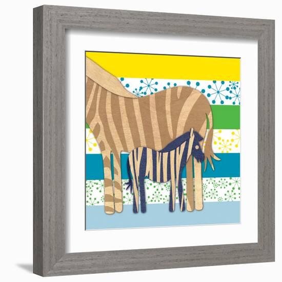 Zebra Family-Z Studio-Framed Art Print