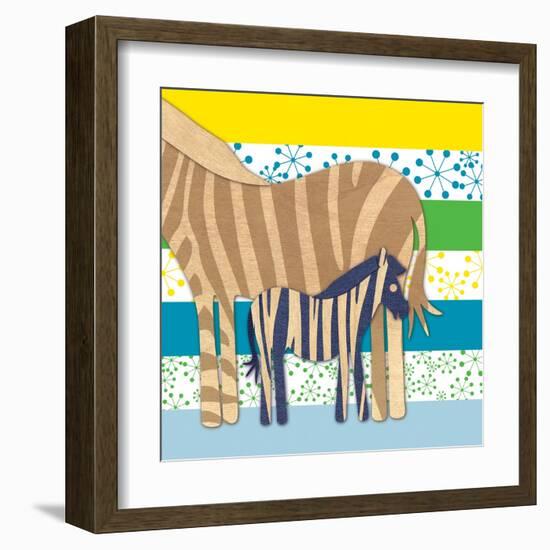 Zebra Family-Z Studio-Framed Art Print