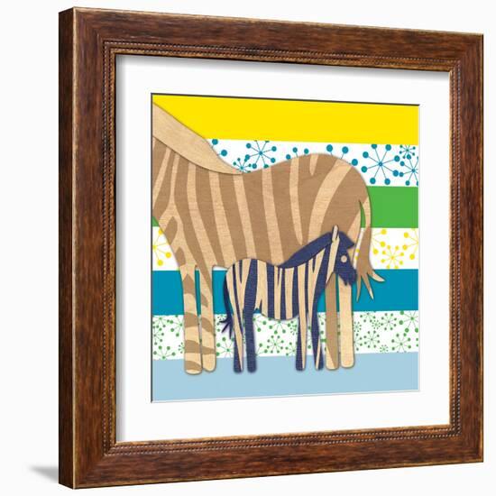 Zebra Family-Z Studio-Framed Art Print