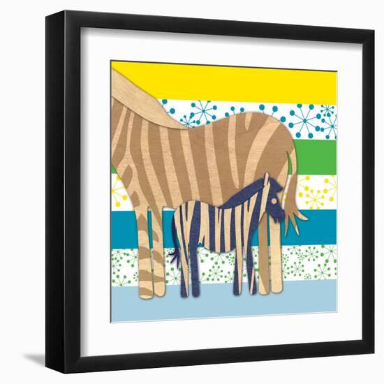 Zebra Family-Z Studio-Framed Art Print