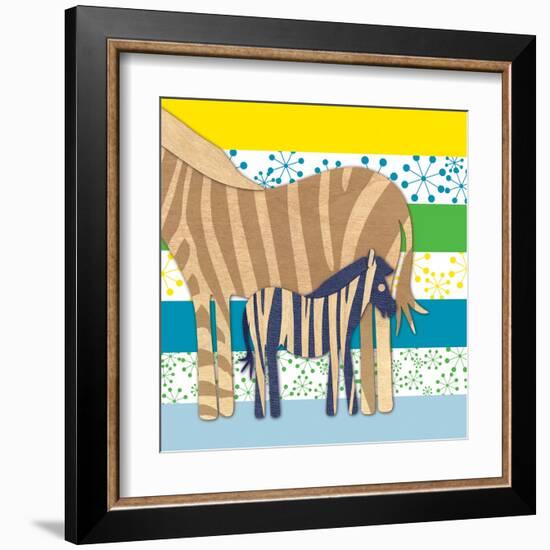 Zebra Family-Z Studio-Framed Art Print