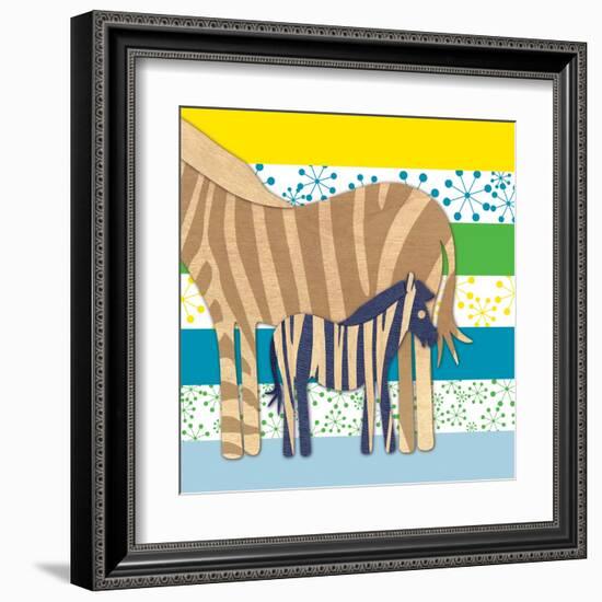 Zebra Family-Z Studio-Framed Art Print