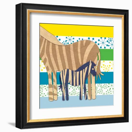 Zebra Family-Z Studio-Framed Art Print