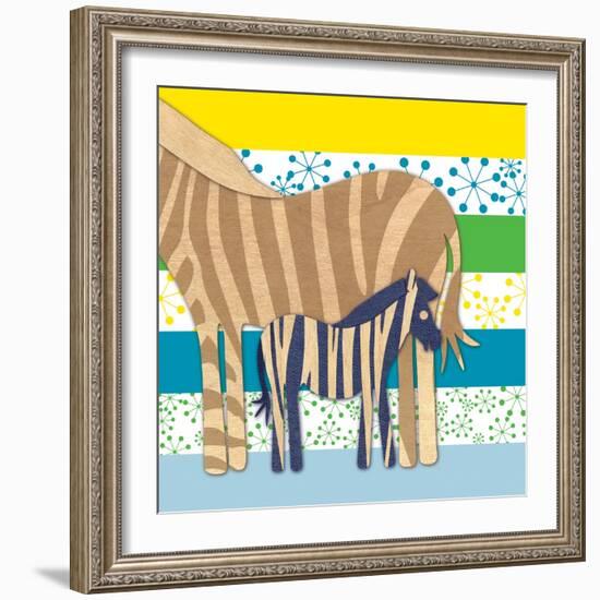 Zebra Family-Z Studio-Framed Art Print